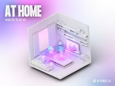 AR Venues #04 3d animation augmented reality blender c4d character design concert cute home illustration isometric logo low poly merch music particles room technology videogame vr