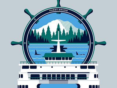 "When You Think of Home" Poster home illustration poster puget sound vector