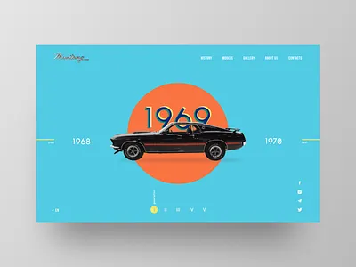 First dribbble shot / Mustang 1969 1969 design firstshot ford mustang hello dribble hellodribbble landing landing page design muscle car mustang retro ui uidesign uiux web