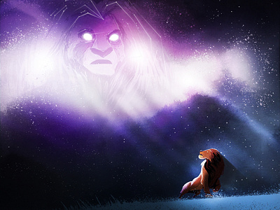 "Remember who you are" disney fantasy graphicdesign illustration ink lion lionking mufasa visdev watercolor