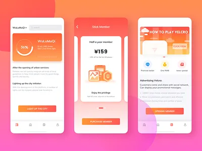 Kaopu Ui city illustration ios mobile ui ux
