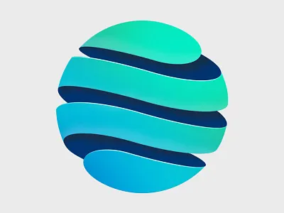 Blue-Green Globe 3d blue brand branding emblem global globe green icon logo