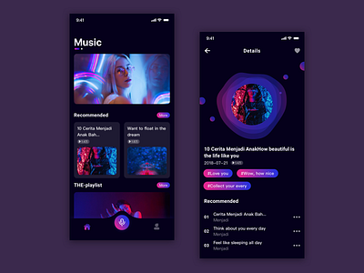Music concept draft ui 设计