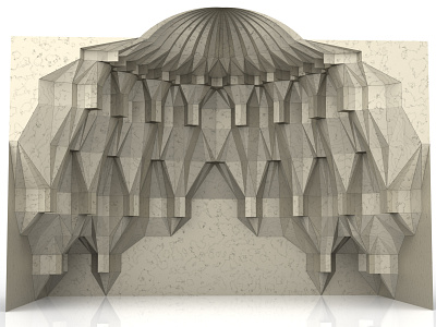 Muqarnas 3d 3dartist 3dmodel 3dmodeling 3dmodelling 3dvisualization architechture architect arezoomehraji art classic finearts geometric art geometric design keyshot muqarnas parametric rendering rhino3d rhinoceros
