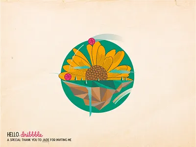 Sunflower Isle geometric art geometric design illustration illustration art sunflower art vector art vector design