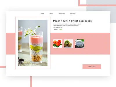 Customised Juices | Product Page debut shot design edge figma food product ui ux
