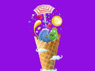 What's inside of an ice cream? doodles ice cream illustration photography summer