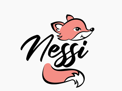 Foxy Logotype for Nessi animal children fox fox logo foxy graphicdesign illustration kid logo logotype
