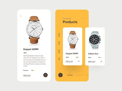 Watch App UI app design fireart flat interface ios mobile ui ux