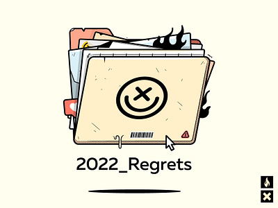 2022 2022 computer desktop file folder happy impulse happyimpulse illustration messy playful regrets