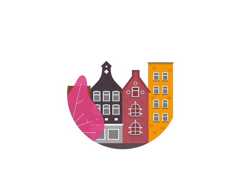 Animated Amsterdam Illustration amsterdam animation app screen illustration