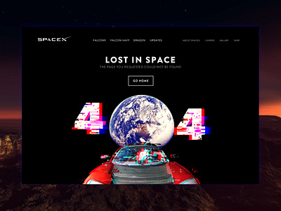 Daily UI Challenge 008 - 404 page 404 404 error 404 error page 404 page daily 100 challenge daily ui dailyui planet planet earth space spacex tesla ui uidesign uidesignpatterns webdesign webui webuiuxdesign