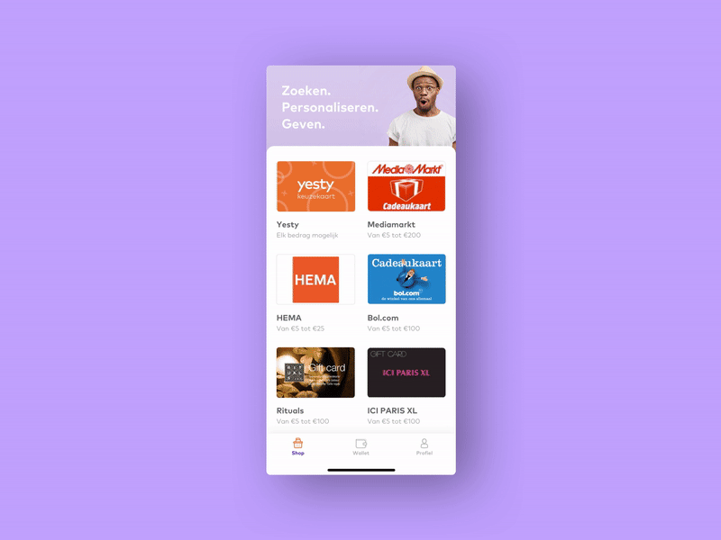 Yesty Wallet animation animation app app design mobile principle transition ui ux wallet