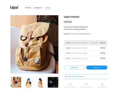 Lapa Product Detail branding clean design desktop flat product product detail product page shopify ui ux vector web webdesign website