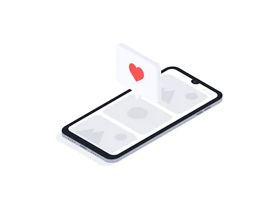 Mobile Notification app download free illustration isometric like mobile mobile app notification svg vector