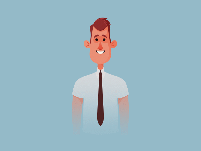 Office Worker From Hell 2d after effects animation character cloak devil gif hell office worker