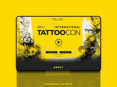 Tattoocon | Conference Marketing Design branding clean design figma illustration ui web