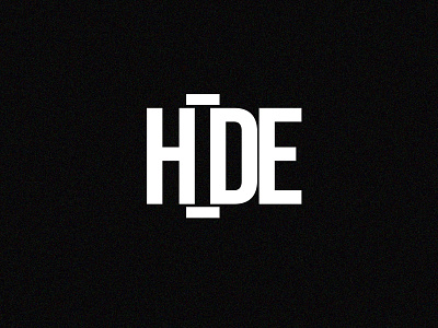 type #01- hide black and white flat hide logomark logotype minimal negative space typography vector