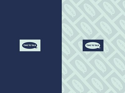 Time To Talk brand branding bubble concept design health icon icon design identity jrdickie logo logo design mental health mental health awareness minimal pattern speech bubble talk time typography