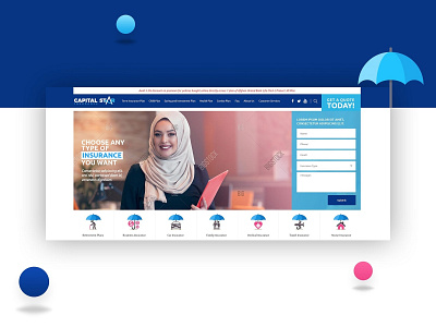 Capital Star Insurance - Web Design branding design graphic design identity illustration illustrator type typography web