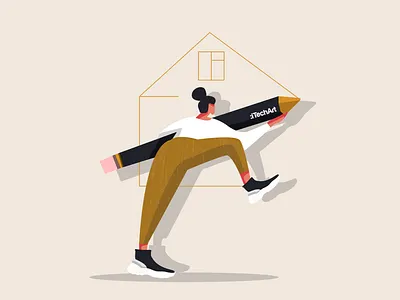 Ilustration for a social media post character fashion girl illustartor illustration itechart nike real estate smart home social media social network women zara