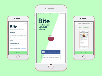 Bite food delivery app