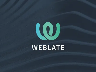 Weblate Logo app blue branding cid design green logo logotype sign symbol typography