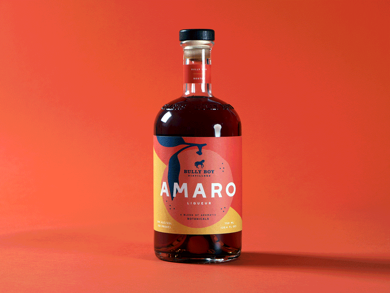 Bully Boy Amaro alcohol amaro animation bottle drawing gif illustration spin