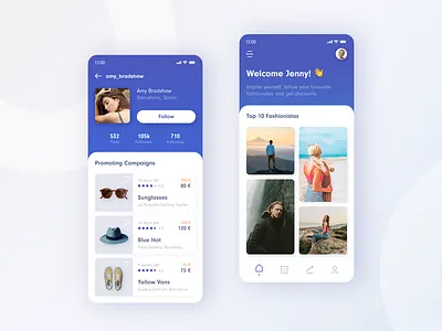 Fashionistas app app design design fashion flat minimal mobile mobile app ui ux