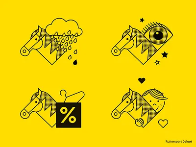 Different store department icons (equestrian shop) - 2/2 brand branding colour creative agency design equestrian equestrian shop graphic design graphicdesign icon illustration illustrator indication logo logodesign print retail shop signs vector