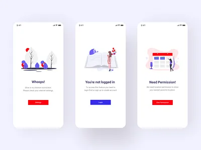 Warning Page Design app app design empty page ui ux warning