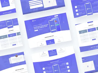 App Landing Page animation design ui ux web
