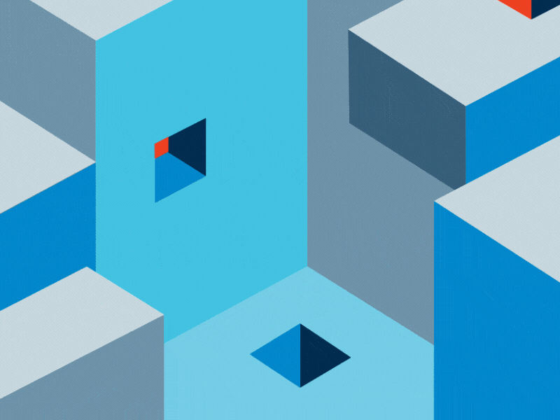 Iso cube animation illustration motiongraphics