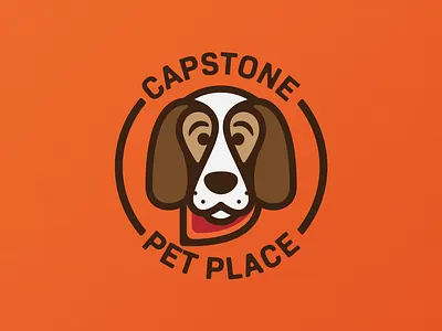 Capstone Pet Place branding design flat illustration logo minimal vector