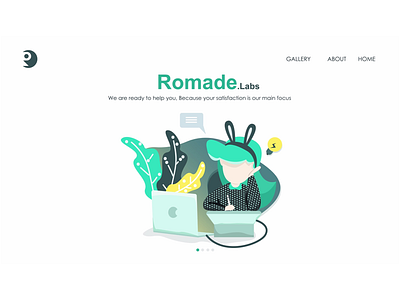Romade.labs animation art branding design flat identity illustration isometric web dsign vector landing page design logo icon music logos designlogo minimal ui ux vector web website