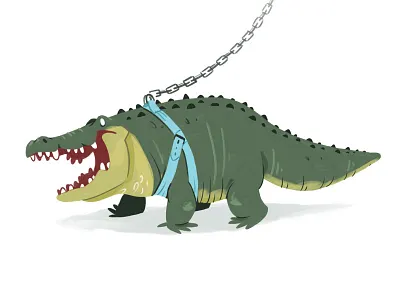 Spike alligator cartoon character character design character quest crocodile design fantasy happy illustration pet quest reptile texture