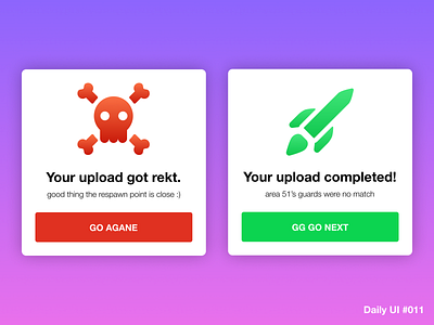 Flash Message Concept dailyui design flash message gaming ui