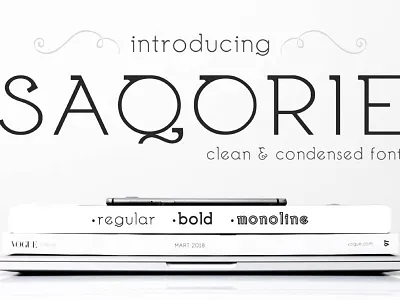 Saqorie - free clean Condensed Typeface font font family free font free fonts freebie freebies typeface typefaces typogaphy typography
