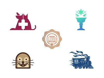 LL 11 animal logo baseline creative book growth logo logolounge money otter train vase