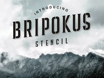 Bripokus - free Condensed Stencil Typeface. font font family free font free fonts freebie freebies typeface typefaces typogaphy typography