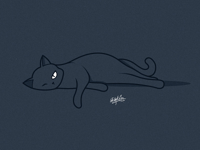 Bounty the Cat black cat cat cats cute enamel pins illustration navy outline sleep sleeping