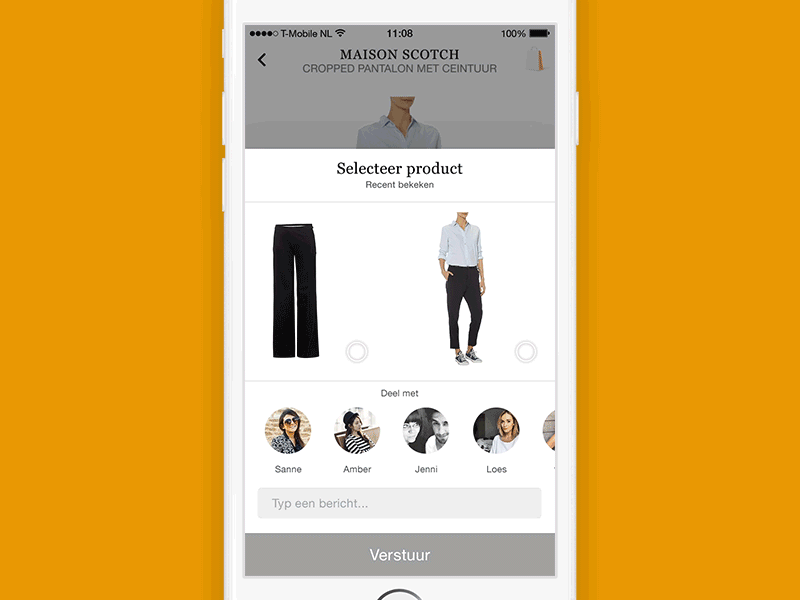 Quickly share products with friends 😎