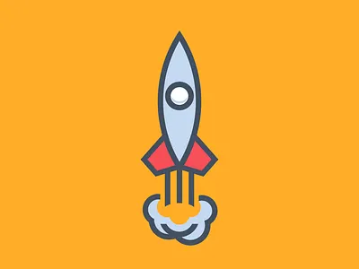 Rocket Illustration branding design flat icon illustration logo logo design minimal vector