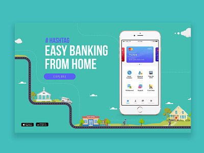 Landing page illustration ui web
