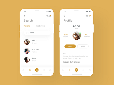 Filmmakers app #5 app colorfull cookie design ecommerce ui uidesign ux uxdesign