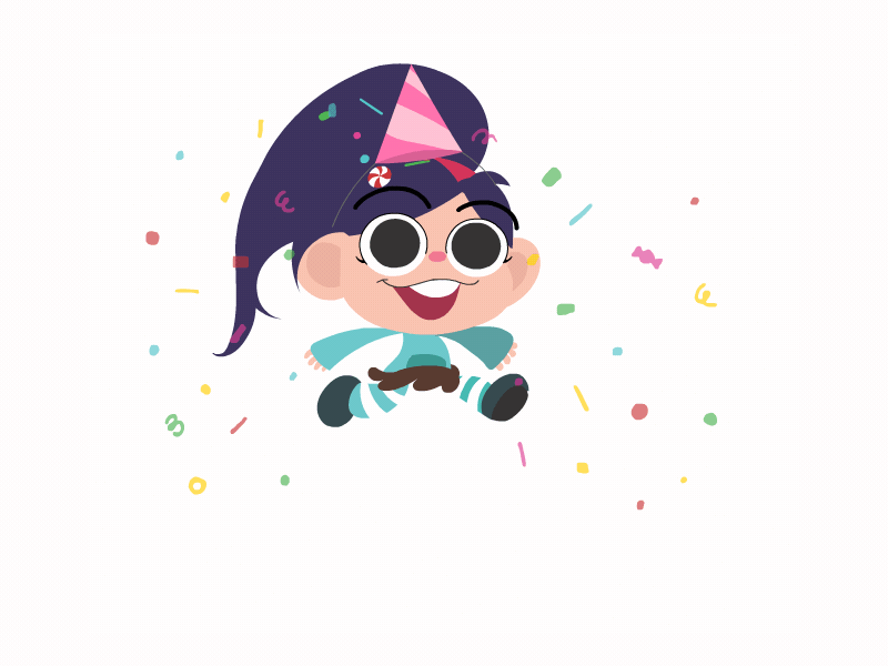 Vanellope von Schweetz "Hooray" 2d 2d animation animation character character animation disney disney art disney princess emoji motion graphics portland wreck it ralph