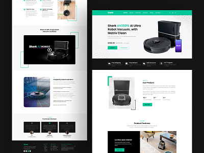 Product Landing Page Templates homepage landing page landingpage matrix clean product product launch product page product sale product showcase product template robot vacuum shark single product ui ui design ux design web template webdesign website design
