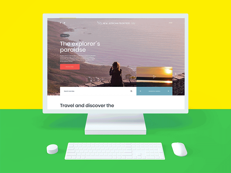 New African Frontiers Proposal africa african minimalist proposal redesign uxdesign venezuela web design