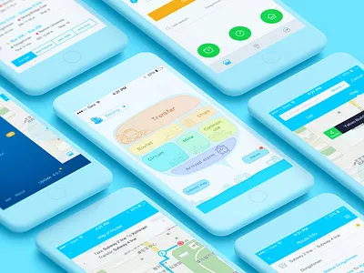 bus app app design ui