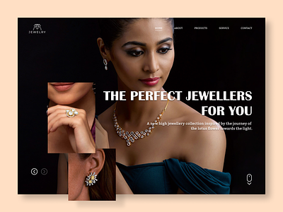 Diamond Jewellery - Web Landing Page animation app design diamond figma graphics design illustration jewellery design logo design trending design uidesign uiux uxdesign video editing web design